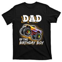 Dad Of The Birthday Boy Monster Truck Birthday Novelty Gift T-Shirt