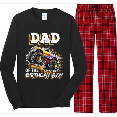 Dad Of The Birthday Boy Monster Truck Birthday Novelty Gift Long Sleeve Pajama Set