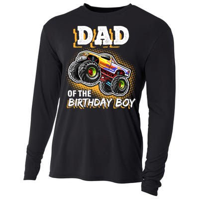 Dad Of The Birthday Boy Monster Truck Birthday Novelty Gift Cooling Performance Long Sleeve Crew