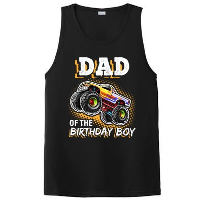 Dad Of The Birthday Boy Monster Truck Birthday Novelty Gift PosiCharge Competitor Tank