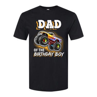 Dad Of The Birthday Boy Monster Truck Birthday Novelty Gift Softstyle CVC T-Shirt