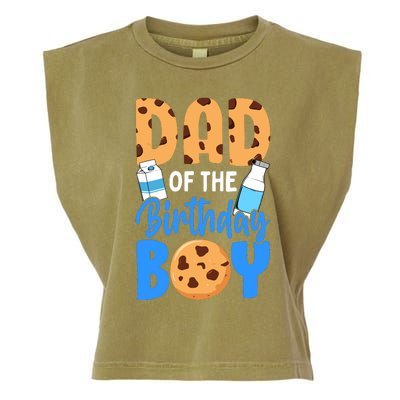 Dad Of The Birthday Boy Milk And Cookies 1st Birthday Garment-Dyed Women's Muscle Tee