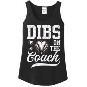 Dibs On The Coach Coachs Wife Quote Baseball Mom Ladies Essential Tank