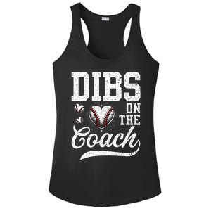 Dibs On The Coach Coachs Wife Quote Baseball Mom Ladies PosiCharge Competitor Racerback Tank