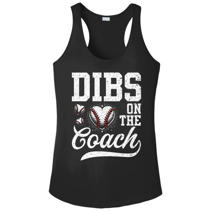 Dibs On The Coach Coachs Wife Quote Baseball Mom Ladies PosiCharge Competitor Racerback Tank