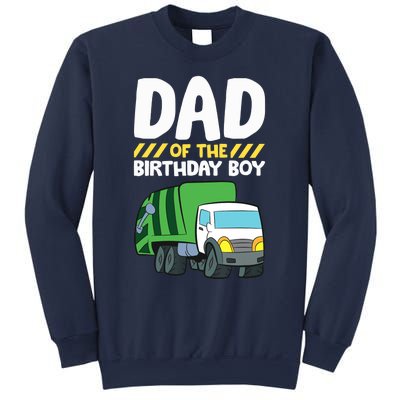 Dad Of The Birthday Boy Garbage Truck Birthday Party Sweatshirt