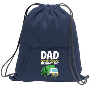 Dad Of The Birthday Boy Garbage Truck Birthday Party Sweatshirt Cinch Pack Bag