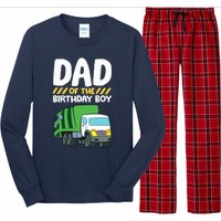 Dad Of The Birthday Boy Garbage Truck Birthday Party Long Sleeve Pajama Set