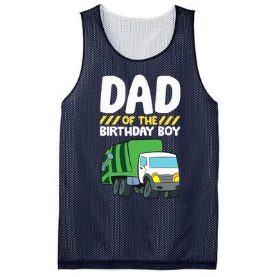 Dad Of The Birthday Boy Garbage Truck Birthday Party Mesh Reversible Basketball Jersey Tank