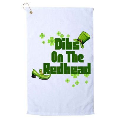 Dibs On The Redhead Funny St Patricks Day Platinum Collection Golf Towel