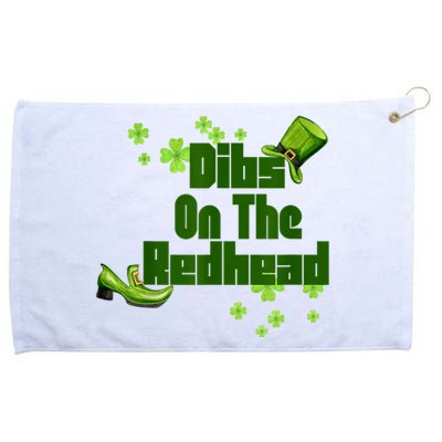 Dibs On The Redhead Funny St Patricks Day Grommeted Golf Towel