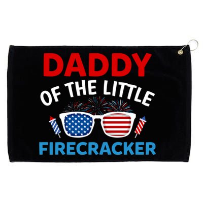 Daddy Of The Little Firecracker 4th Of July Birthday Funny Gift Grommeted Golf Towel