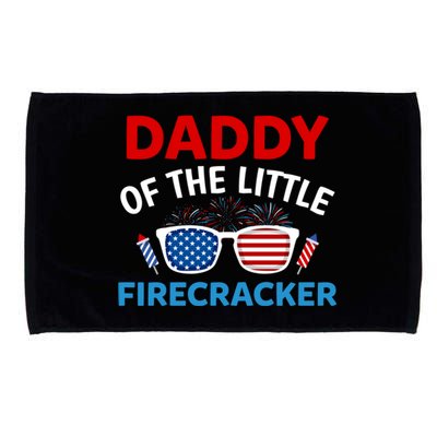 Daddy Of The Little Firecracker 4th Of July Birthday Funny Gift Microfiber Hand Towel