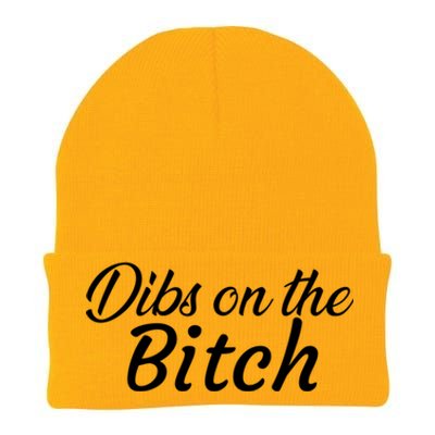 Dibs On The Bitch Gift Knit Cap Winter Beanie