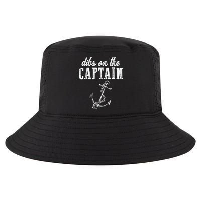 Dibs On The Captain Funny Captain Wife Retro Vintage Design Cool Comfort Performance Bucket Hat