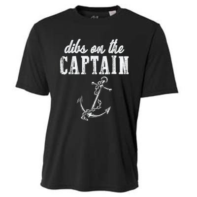 Dibs On The Captain Funny Captain Wife Retro Vintage Design Cooling Performance Crew T-Shirt