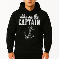Dibs On The Captain Funny Captain Wife Retro Vintage Design Hoodie