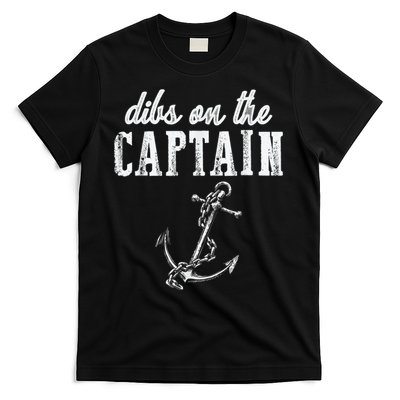 Dibs On The Captain Funny Captain Wife Retro Vintage Design T-Shirt