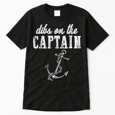 Dibs On The Captain Funny Captain Wife Retro Vintage Design Tall T-Shirt