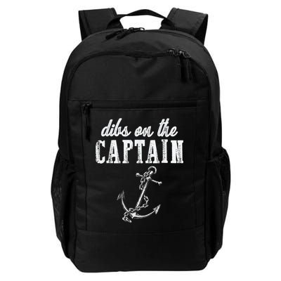 Dibs On The Captain Funny Captain Wife Retro Vintage Design Backpack