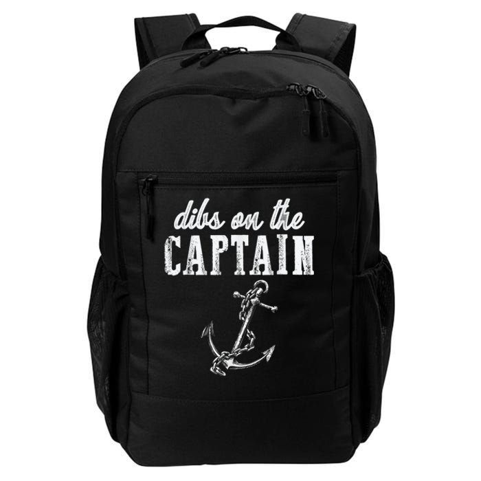 Dibs On The Captain Funny Captain Wife Retro Vintage Design Daily Commute Backpack