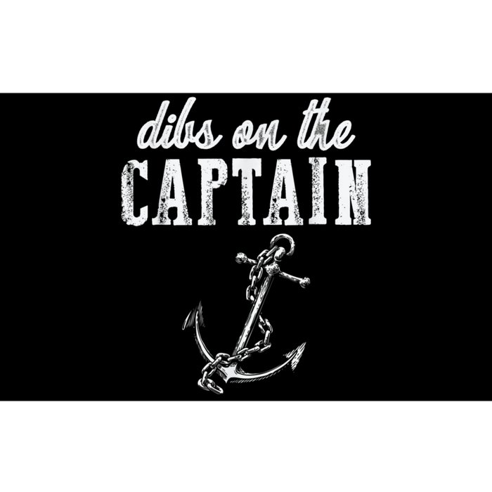 Dibs On The Captain Funny Captain Wife Retro Vintage Design Bumper Sticker