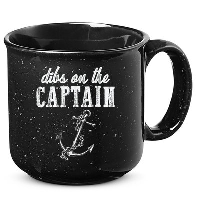 Dibs On The Captain Funny Captain Wife Retro Vintage Design 15oz Campfire Ceramic Mug