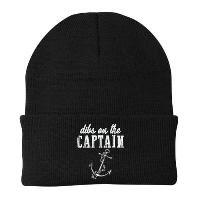 Dibs On The Captain Funny Captain Wife Retro Vintage Design Beanie
