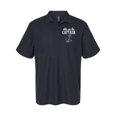 Dibs On The Captain Funny Captain Wife Retro Vintage Design Polo