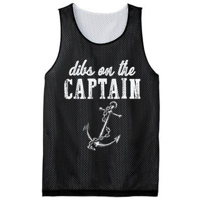 Dibs On The Captain Funny Captain Wife Retro Vintage Design Mesh Reversible Basketball Jersey Tank