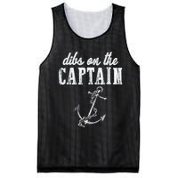 Dibs On The Captain Funny Captain Wife Retro Vintage Design Mesh Reversible Basketball Jersey Tank