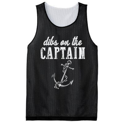 Dibs On The Captain Funny Captain Wife Retro Vintage Design Mesh Reversible Basketball Jersey Tank