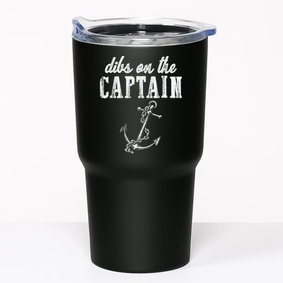 Dibs On The Captain Funny Captain Wife Retro Vintage Design Tumbler