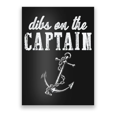 Dibs On The Captain Funny Captain Wife Retro Vintage Design Poster