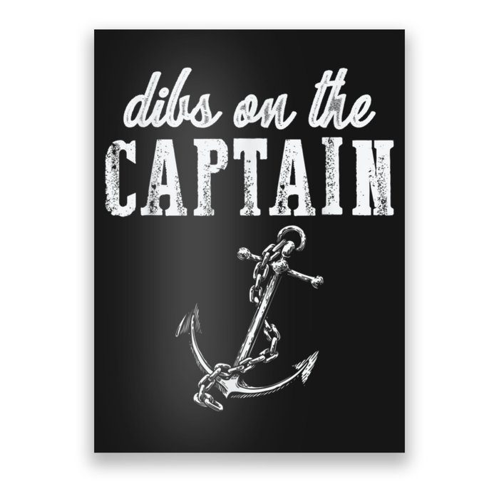 Dibs On The Captain Funny Captain Wife Retro Vintage Design Poster