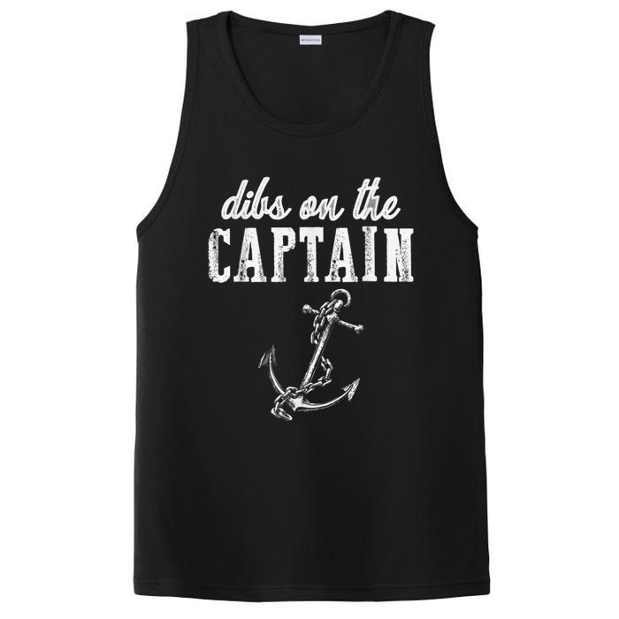 Dibs On The Captain Funny Captain Wife Retro Vintage Design PosiCharge Competitor Tank