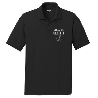 Dibs On The Captain Funny Captain Wife Retro Vintage Design PosiCharge RacerMesh Polo