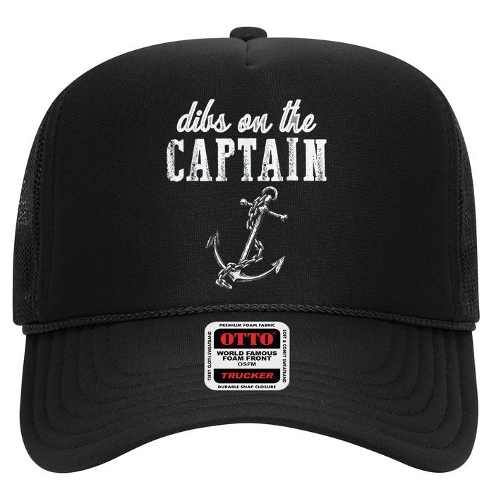Dibs On The Captain Funny Captain Wife Retro Vintage Design Hat
