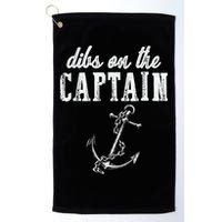 Dibs On The Captain Funny Captain Wife Retro Vintage Design Golf Towel