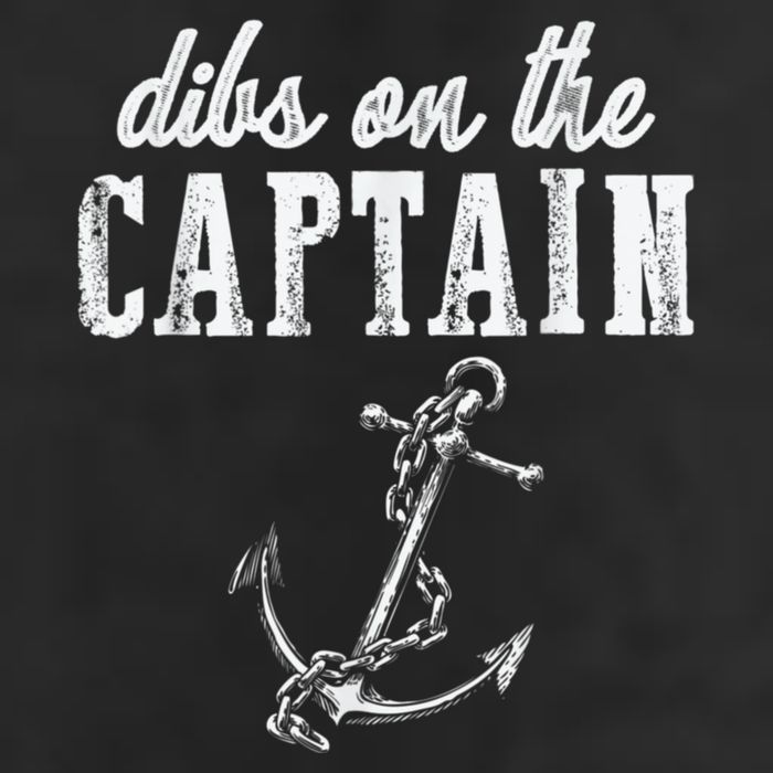 Dibs On The Captain Funny Captain Wife Retro Vintage Design Golf Towel