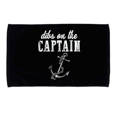 Dibs On The Captain Funny Captain Wife Retro Vintage Design Microfiber Hand Towel