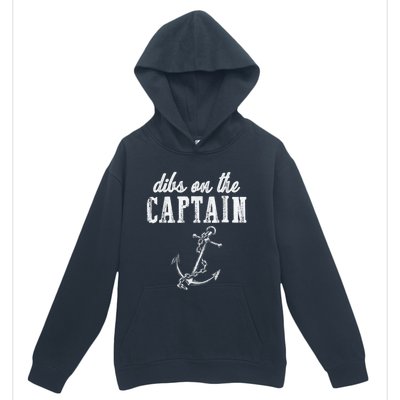 Dibs On The Captain Funny Captain Wife Retro Vintage Design Urban Pullover Hoodie