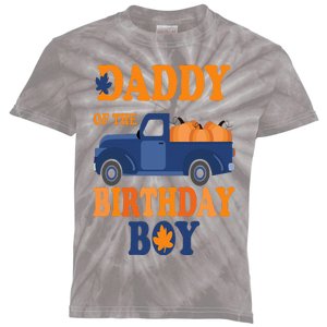 Daddy of The Pumpkin Truck 1st Birthday Family Kids Tie-Dye T-Shirt