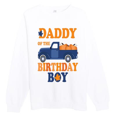 Daddy of The Pumpkin Truck 1st Birthday Family Premium Crewneck Sweatshirt