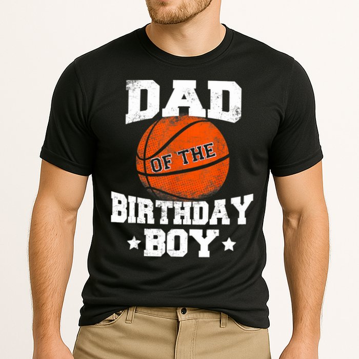 Dad Of The Birthday Boy Basketball Father Daddy Funny Cooling Performance Crew T-Shirt