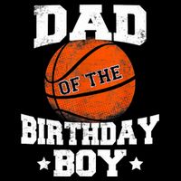 Dad Of The Birthday Boy Basketball Father Daddy Funny 16 in Basic Backpack