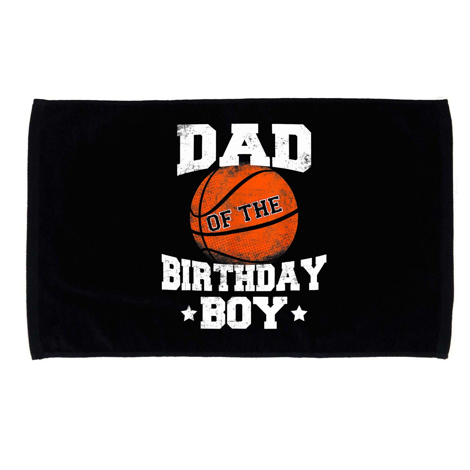 Dad Of The Birthday Boy Basketball Father Daddy Funny Microfiber Hand Towel