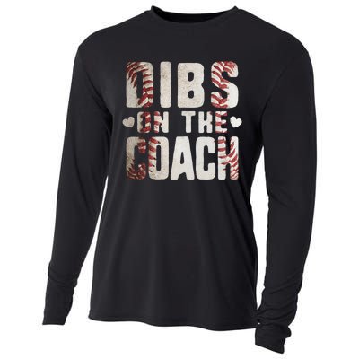 Dibs on the Coach Funny Baseball Coach's Wife Cooling Performance Long Sleeve Crew