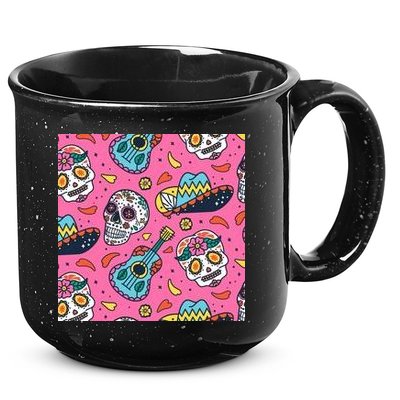 Day Of The Dead Guitar 15oz Campfire Ceramic Mug