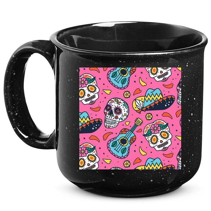 Day Of The Dead Guitar 15oz Campfire Ceramic Mug